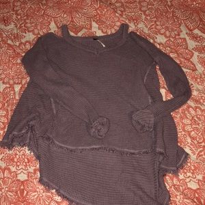 Open shoulder lavender Free People sweater